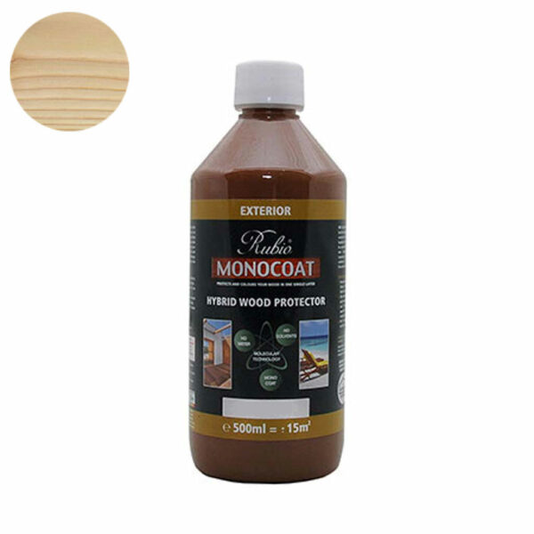 Rubio Monocoat Hybrid Wood Protector Natural (NIET TRANSPARANT) BEHOUD DE KLEUR ZOVEEL ALS MOGELIJK VAN LICHTE HOUT SOORTEN 1L